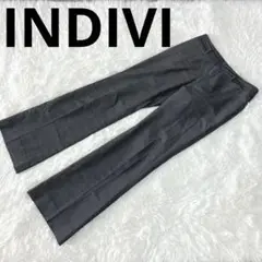 INDIVI インディヴィ(40)スラックス パンツ ズボン ストレート グレー