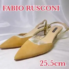 超美品 FABIO RUSCONI パンプス ポインテッドトゥ キトゥンヒール