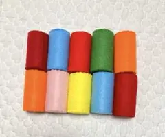 ポットん落としフェルト積み木ハンドメイドおもちゃ（10個）
