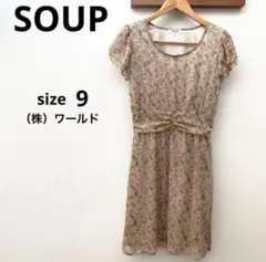 WORLD SOUP ワンピース　シアーワンピース　【9】M