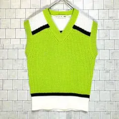 マルニ ✖️ユニクロライムグリーン ニットベスト S 人気ブランド　シンプル