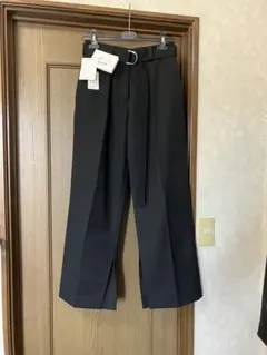 極美品　jil sander ベルテッドワイドトラウザー　ウール