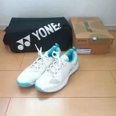 YONEX テニスシューズ 106 24.0cm ホワイト/サックス　シューズ袋