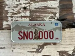 USA ヴィンテージ ライセンスプレート ミニサイズ ナンバープレート アラスカ