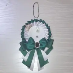ロゼット デコ 緑 グリーン 缶バッジ 57mm