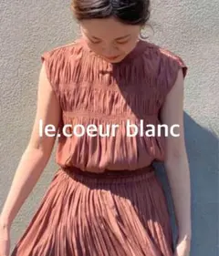 定価8,690円 le.coeur blanc プリーツシャーリングブラウス