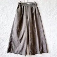 イーハイフン　裏地付きワイドパンツ　ゆったり　綺麗め　オフィス　大人　体型カバー