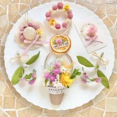 37ドライフラワー ガーランド‪♡ナチュラルフラワー♡サマーガーランド♡