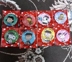 ジョイフル Joyfull×PEANUTS スヌーピー缶バッジ 全8種フルコンプ