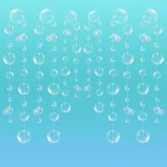 ホワイトバブル ガーランド デコレーション マーメイド 3Dバブル 6個セット