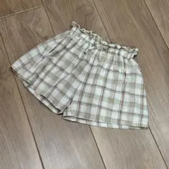 【美品】tete a tete チェックショートパンツ　120