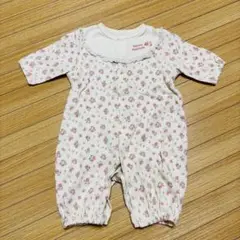 【8月31日(日)以降処分】イオン　ロンパース　花柄　レース　50-60㎝
