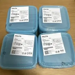 [12点セット]PRUTA プルータ 保存容器 ふた付き, ブルー, 0.6 l