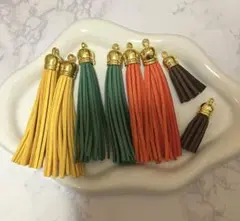 ハンドメイド パーツ タッセル 8個セット