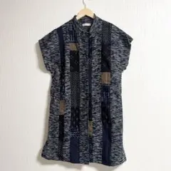 美品　彩藍　さいあい　高級　羽織り　ジャケット　袖なし　日本製
