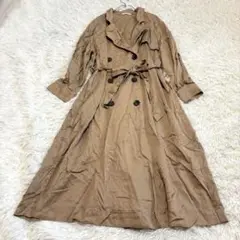 n6849 美品✨アーバンリサーチ トレンチコート F 薄手 ロング丈 フレア