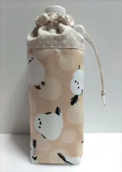 ハンドメイドペットボトルカバー　シマエナガ　ベージュ