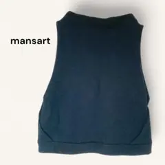 mansart ボトルネック ベスト スウェット 黒 SCOTCLUB 日本製