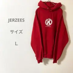 JERZEES 赤 レッド オーバーサイズパーカー US古着
