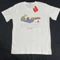スヌーピープリントTシャツsnoopy outdoorアウトドアMサイズ