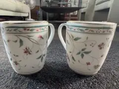 Noritake 花柄カップ 2個セット