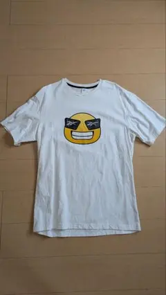 リーボック　リーボック　ニコちゃん　サングラス　Tシャツ　XL XO 白