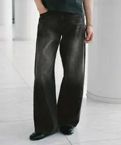 【WYM】VINTAGE WASHED CURVED DENIM ※訳あり