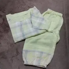 ダブルガーゼのチェック柄パジャマ