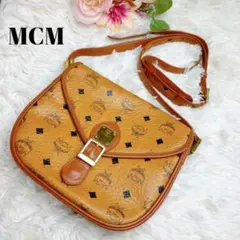 良品✨MCM✨ エムシーエム ショルダーバッグ ヴィセトス レザー キャメル