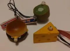 スヌーピー　ストラップ　ハンバーガー・キウイ・チーズ