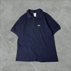 フランス製 LACOSTE フレラコ 鹿の子 ポロシャツ 16 ネイビー 紺