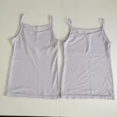 1度着用のみ　キャミソール2枚　140センチ　胸あて付き