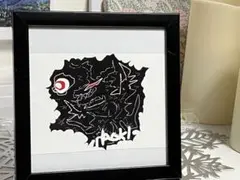 現代アート ブラック画 artist naoki ハガキサイズパネル入り
