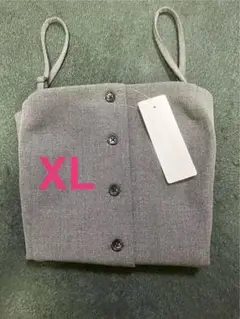 GU フロントボタンビスチェ XL ダークグレー XL