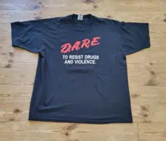 90's フルーツオブザルーム DARETシャツ 表記XL 黒 古着