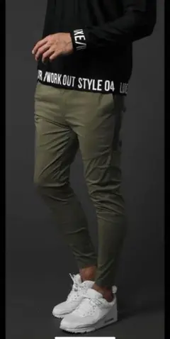 LUXE/R ストレッチパンツ オリーブグリーン