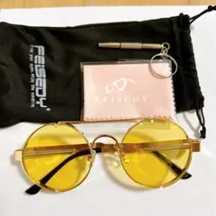 サングラス スチームパンク レトロ イエロー