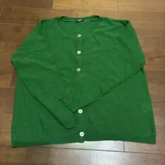 marbleSUD サークルドット カーディガン　暗め緑