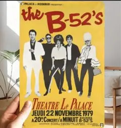 【輸入品】ブリキ看板/The B-52'S コンサートポスター、1979 メタル