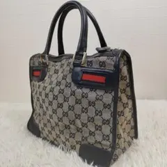 GUCCI ハンドバッグ ミニボストン GG柄　 シェリーライン キャンバス