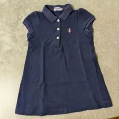 リーナちゃん　ワンピース　ネイビー　ポロワンピース　ミキハウス　90