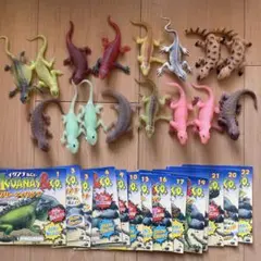 イグアナ＆co. 16体　爬虫類フィギュアセットと冊子