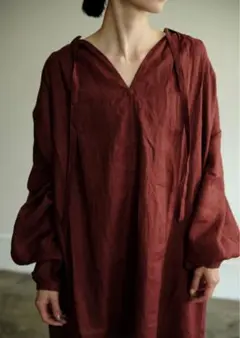 French Linen Back"O" Dress