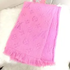 極美品☆ ルイヴィトン エシャルプ ロゴマニア モノグラム ピンク