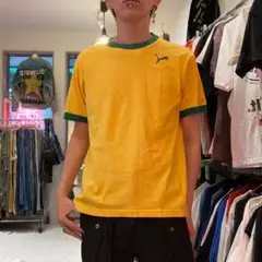 PUMA 90s〜00s ヒットユニオン y2k ナンバリング リンガーT 黄色