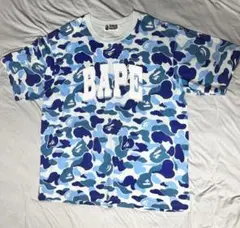 ABC CAMO RELAXED FIT BAPE LOGO TEE 青 カモ柄