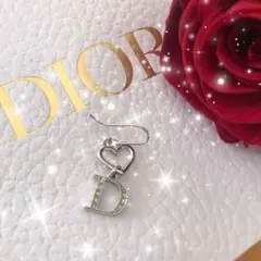 Dior ディオール ピアス シルバー 片耳 片方 ライスストーン