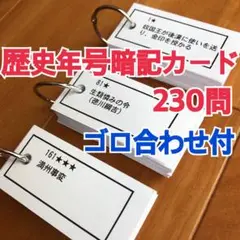 【中学受験】歴史年号カード（カット前）