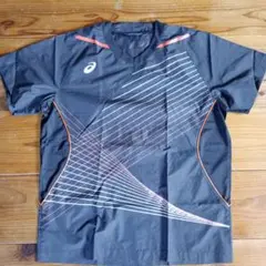 ASICS ウォームアップウェア ブラック/オレンジ