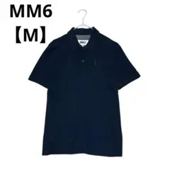 MM6 Maison Marglela シアーポロシャツ 刺繍【M】ブラック